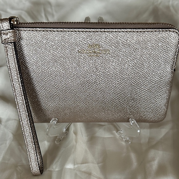 Coach Shimmering Gold Wristlet - Picture 1 of 7
